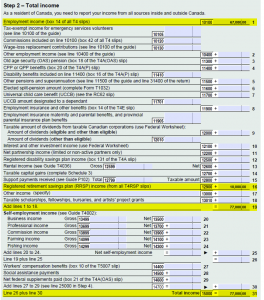 RRSP Withdrawal on Tax Return